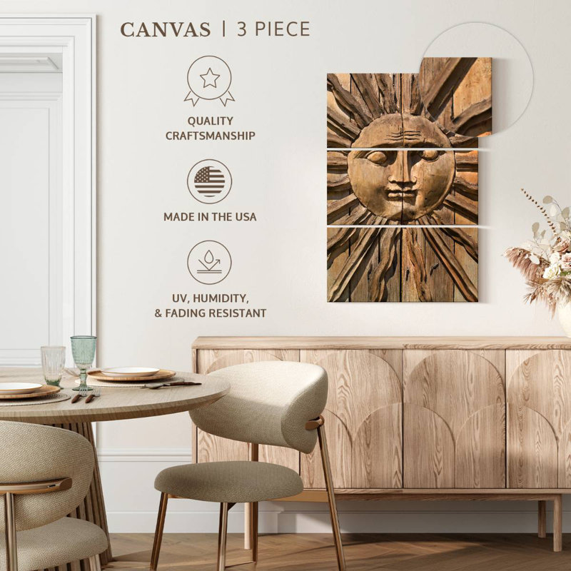 Oberle Wooden Sun, 38" H x 24" W
