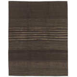 Rayon from Bamboo Hand-Knotted Area Rug in Chocolate