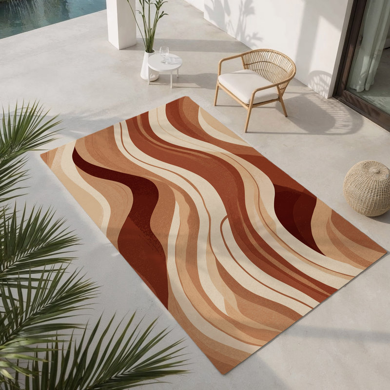 Canyon Wisps Indoor And Outdoor Area Rug, Rectangle 9' x 12'