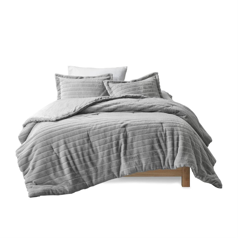 Faux Fur Comforter Set