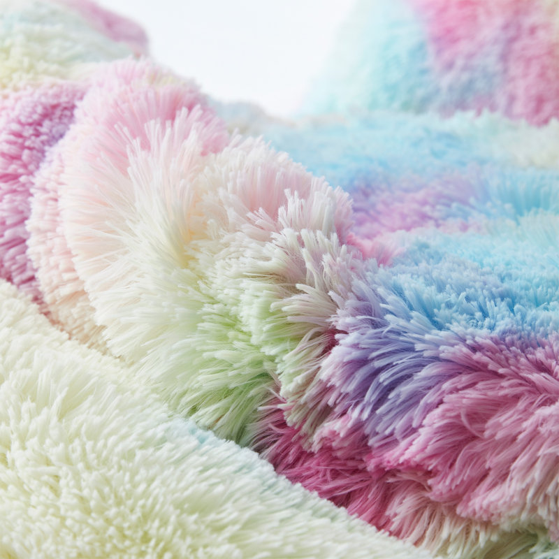 Unicorn Dreamz Polyester Baffle Box Stitch Abstract Comforter, King Comforter + 2 King Shams, Rainbow