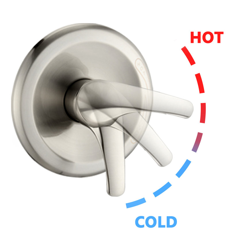 Brushed Nickel Shower Package With 2 Heads And 5 Spray Patterns 8" Rain Head Handheld In For Modern Bathroom