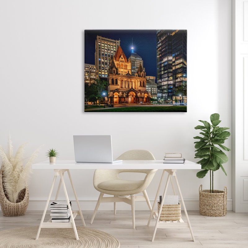 «Urban Cityscape Architecture Buildings» par Rick Berk - photographie sur toile tendue, H 36 po x l 48 po x P 1,5 po