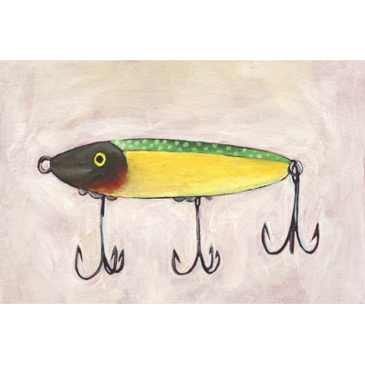 " Retro Fishing Lure IV " by Regina Moore Painting Print