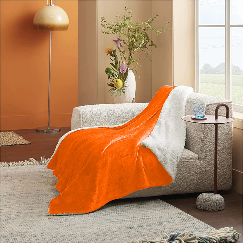 Heated Throw Blanket, W18 x L38cm, Orange
