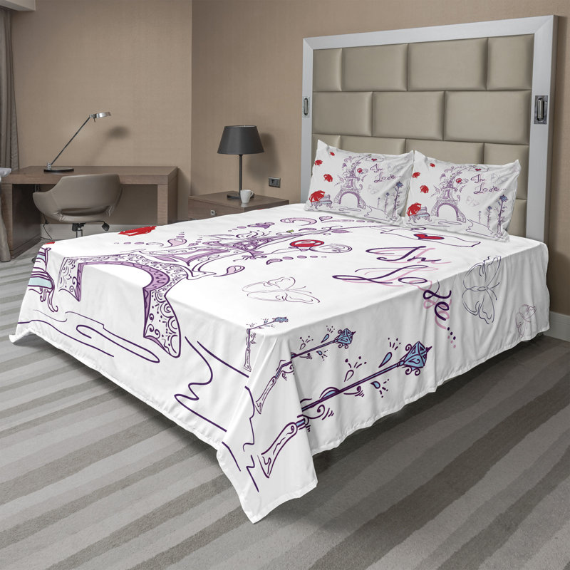 Microfiber Sheet Set, King Sheet Set + Fitted Sheet + 2 Pillowcases