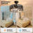 17.7" Black Forest Animal Silhouette Cage Ceiling Fan with Light, Reversible DC Motor & Remote-317404224
