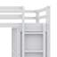 Lit mezzanine contemporain avec tiroirs, bureau et garde-robe-128971185