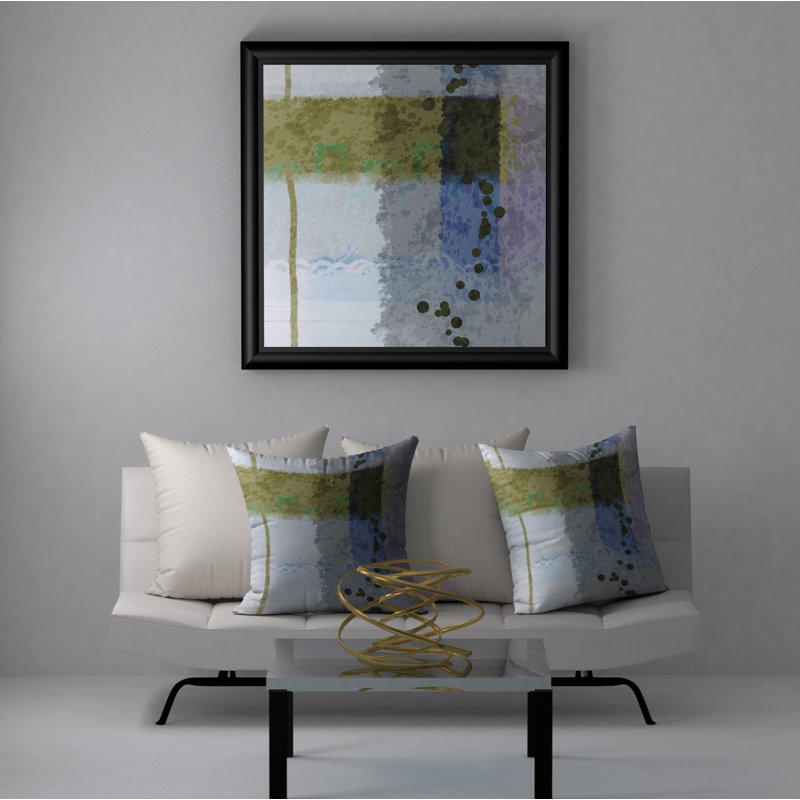 Abstract Reversible Throw Pillow, 20" x 20"