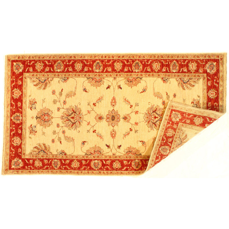 Tapis noué la en laine ivoire à la main Colella
