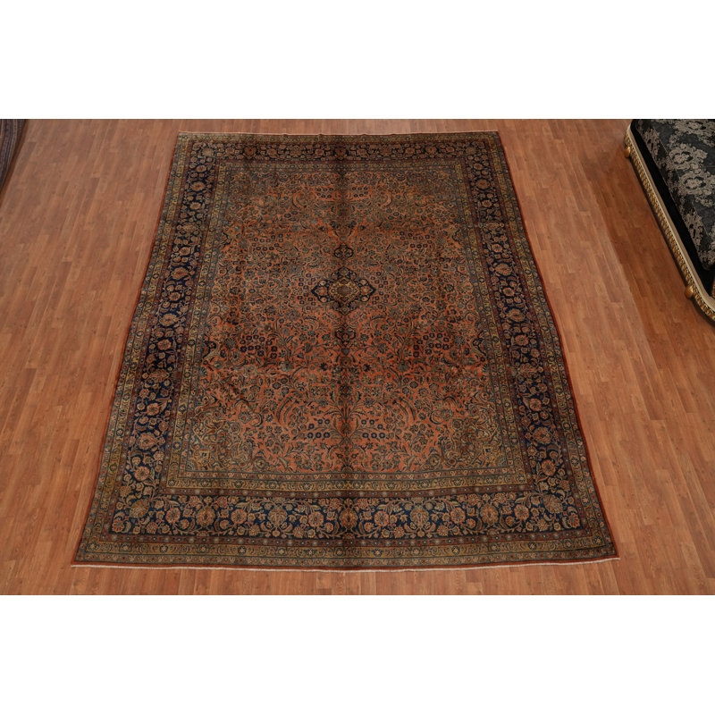 Tapis traditionnel à teinture végétale antique 10 x 13