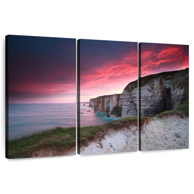 Gillard Etretat Cliffs At Sunset, 24" H x 38" W
