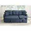 Canapé modulaire 76,5 po en mélange de lin avec lit escamotable et rangement pour chaise longue-210096672