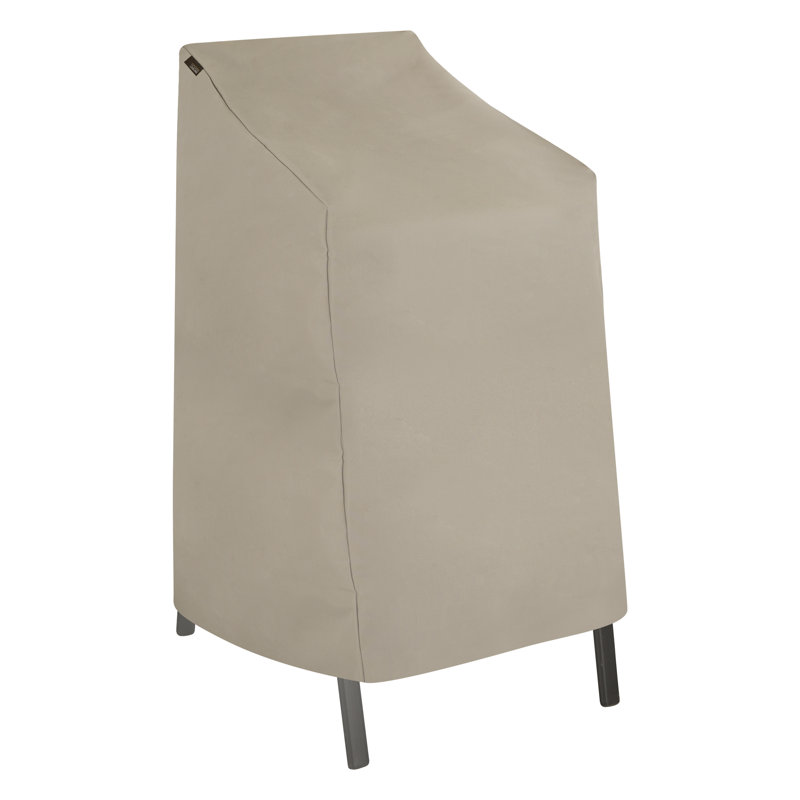 Modern Leisure Chalet Stackable/High Back Bar Chair Cover, 27"L x 27"W x 49"H, Beige