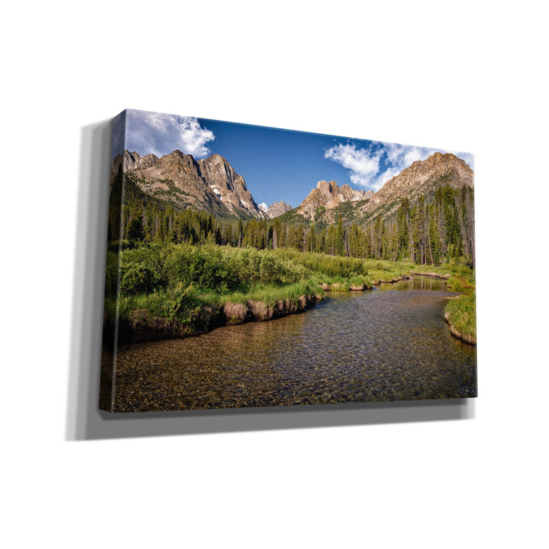 «Fishhook Creek» par Rick Berk, art mural sur toile, H 40 po x l 60 po x P 1,5 po