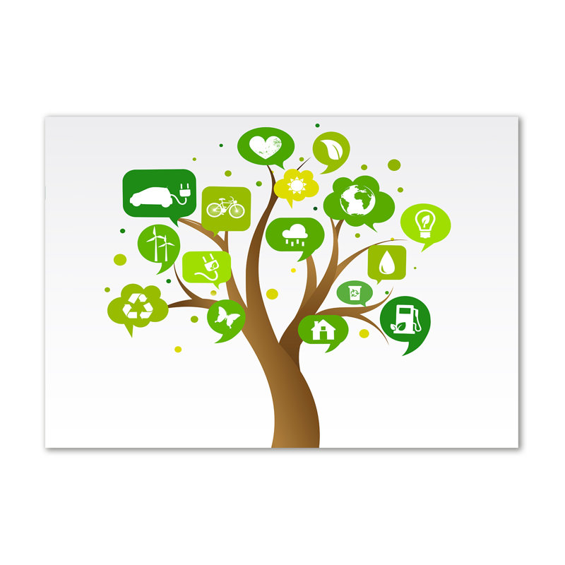 Ecological Tree - Wrapped Canvas Print