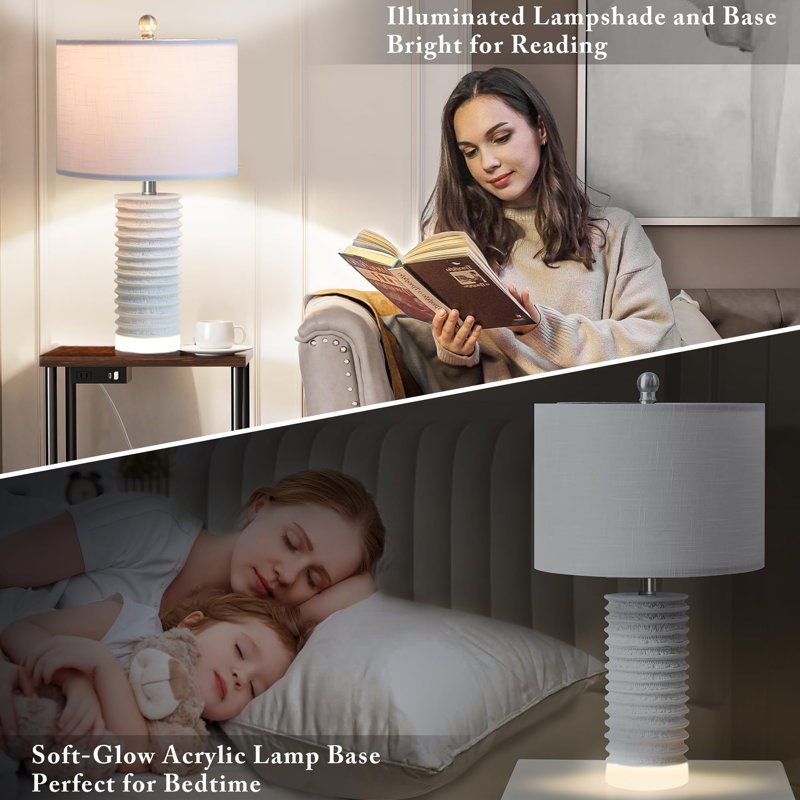 Lampe sur pied en résine Emmalie