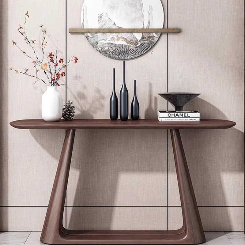 New Chinese style solid wood console table, 34.6" H x 62.9" W x 11.8" D