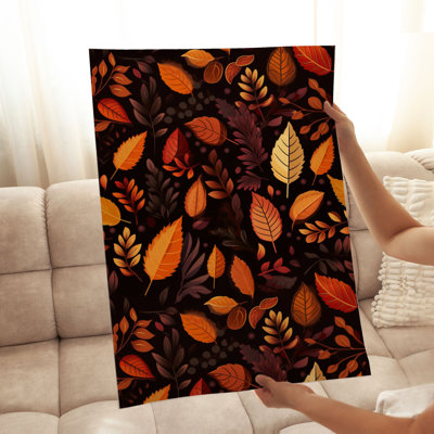 Botanical Fall Botanical Leaves Pattern VI Cottage Unframed Art Print