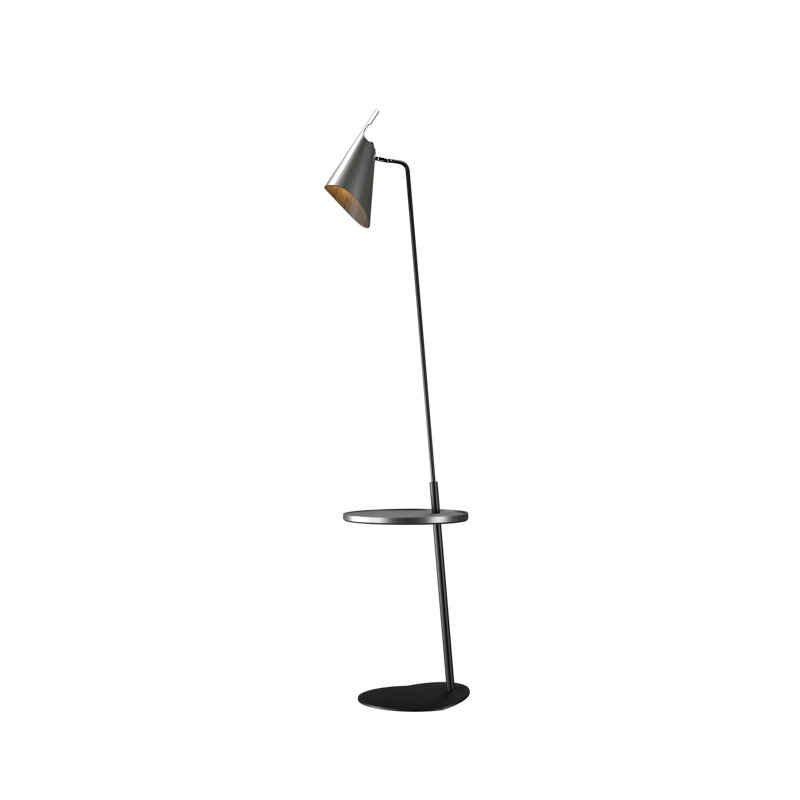 Lampe sur pied à plateau 72 po Balance, Gris anthracite
