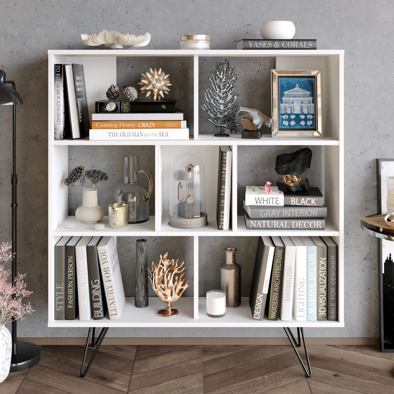 Carsley 132.2cm H Bookcase, White