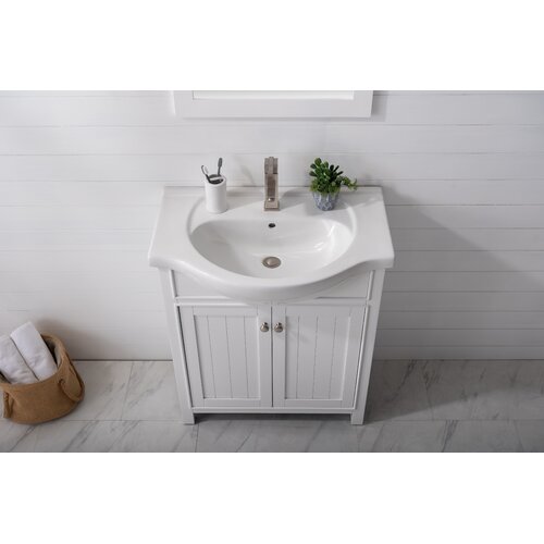 Andover Mills™ MacDowell 30'' Free Standing Single Bathroom Vanity with ...