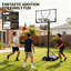 Panier de basketball portatif à hauteur ajustable de 44 po-129753587