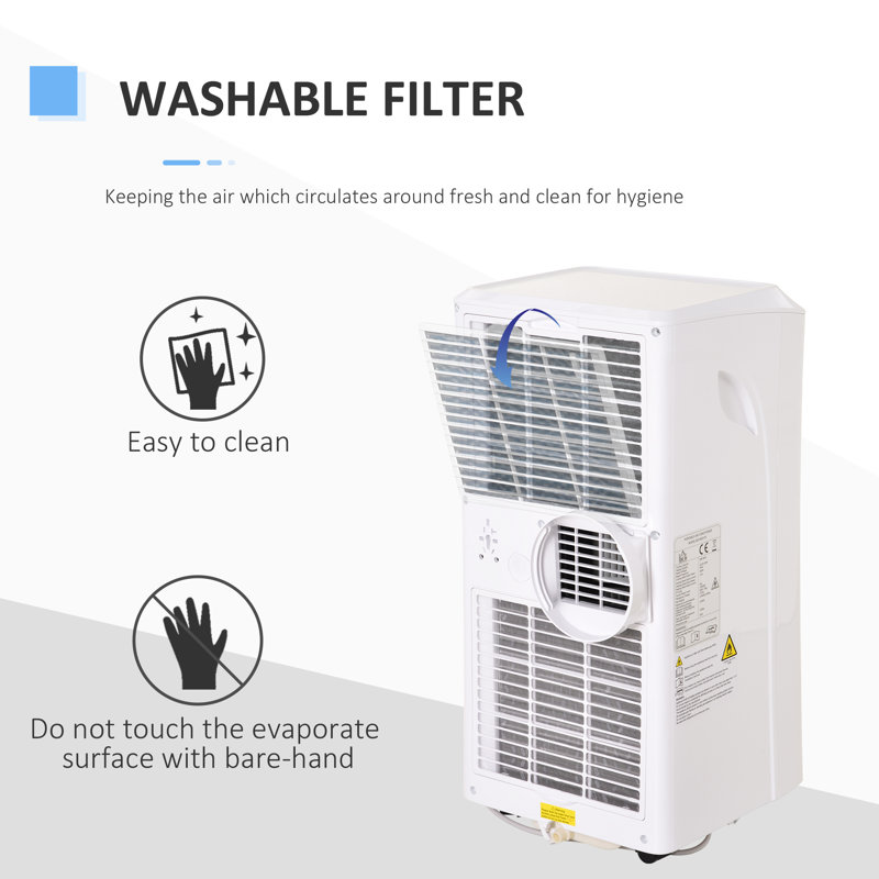 HomCom 8000 BTU Portable Air Conditioner for 344 Square Feet with Remote Included