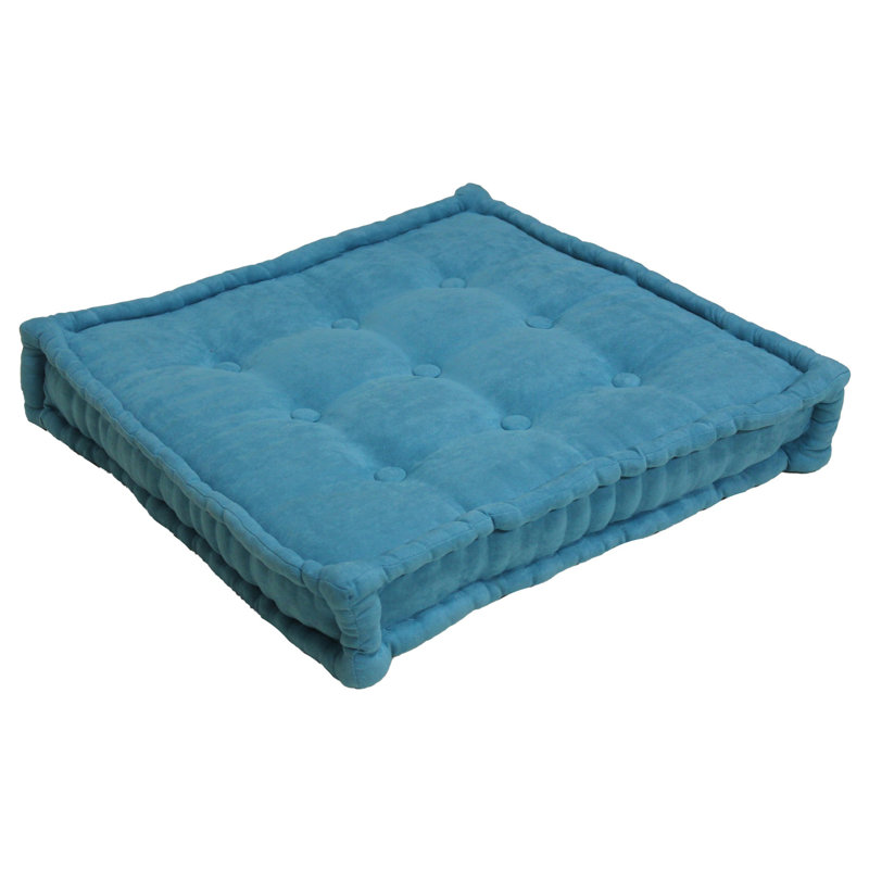  Housse de coussin carré et insert, Bleu aqua