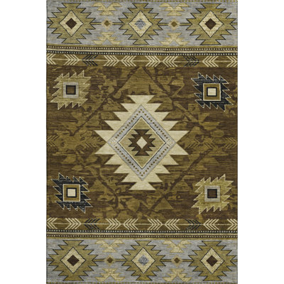 Premium Machine Washable Lubbers AMF1754 Tribal Rug
