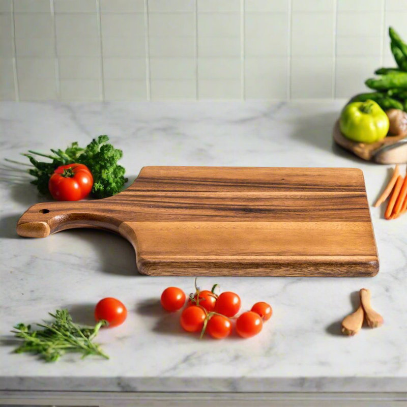 Planche à découper en bois d'acacia Kalmar Home, H 0,75 po x l 18 po x P 10 po
