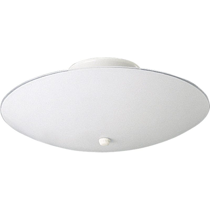 Plafonnier encastré simple 2 lumières Boneta, H 7 po x 14,5 de diamètre
