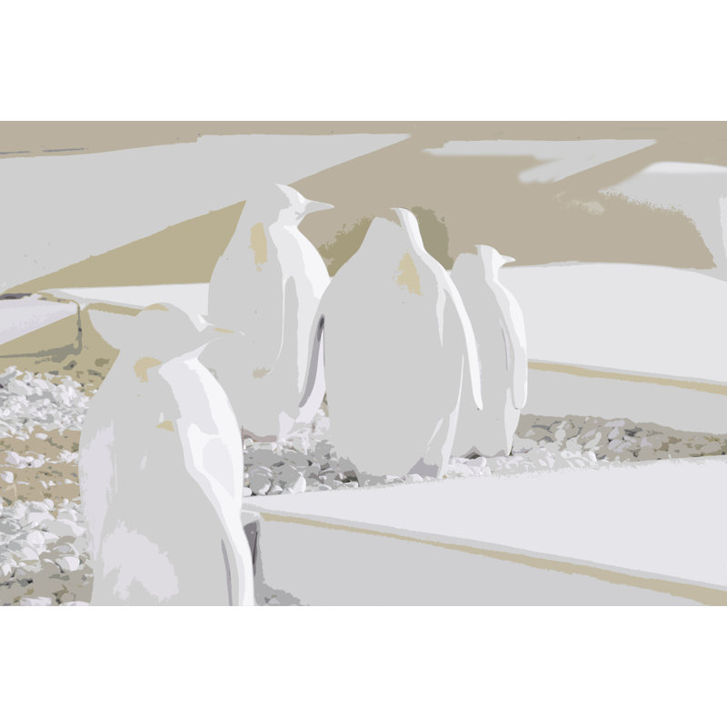 Penguins by Nicolette Mayer - Unframed Print on Acrylic, Greige