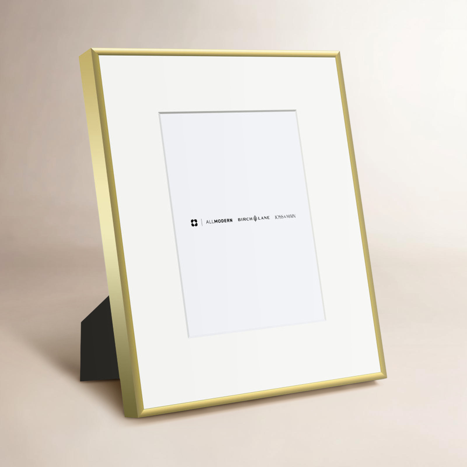 Feronia Metal Picture Frame with Mat, Gold, 5" x 7"