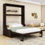 Grand lit escamotable en bois avec chaise-118013453