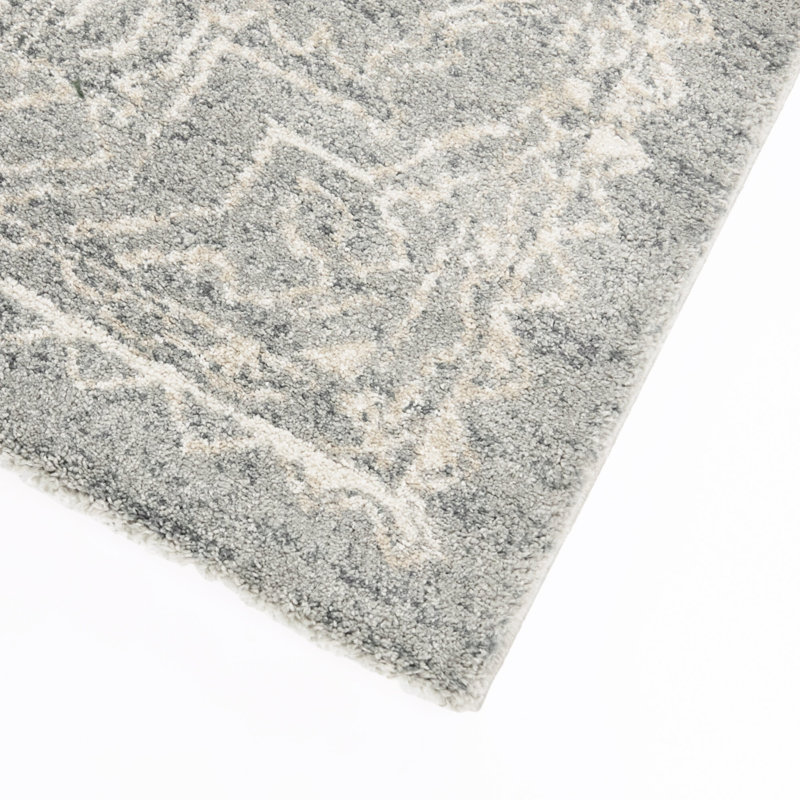 Tapis Ryland Blue à médaillon traditionnel, 7 pi 10 po x 10 pi