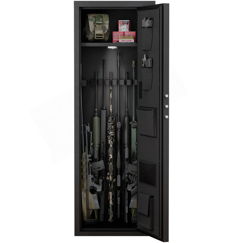 Heavey Duty, grande arme à feu 5-8, armoire à fusil avec serrure à clavier électronique, coffre de sécurité pour fusil en métal non assemblé