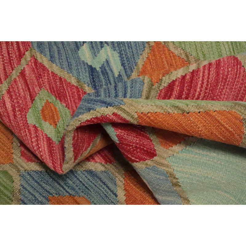 Tapis multicolore à motif de losanges Harmony 7 x 10