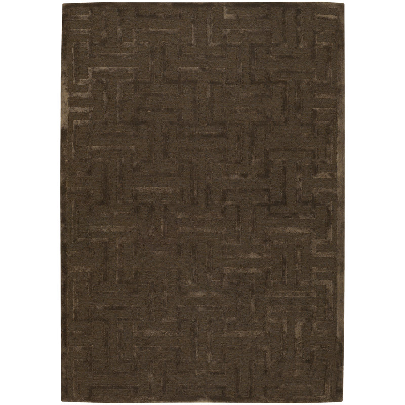 Tapis de zone brun/brun clair havant, Rectangle 5 pi x 7 pi 6 po