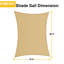 Voile d’ombrage rectangulaire 16' x 20' sun-24741437