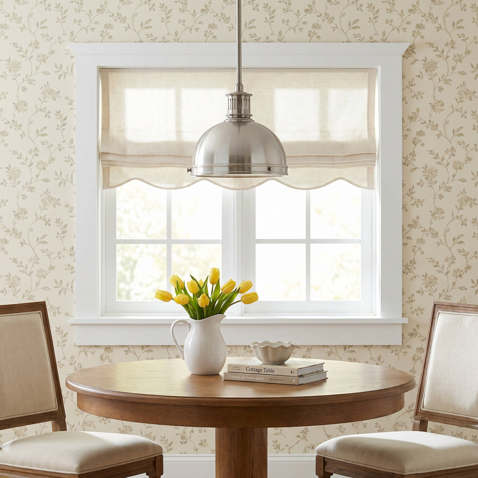 Annalese Single Light Dome Pendant, Brushed Nickel, No