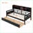 Twin Size Pine Wood Daybed with Storage Drawers &amp; Shelf, No Box Spring Needed, Espresso for Guest Room-898067384