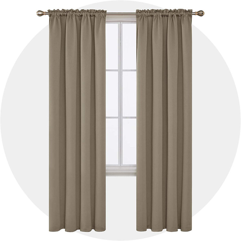 Pourroy Polyester Thermal Blackout Curtain Panel Pair