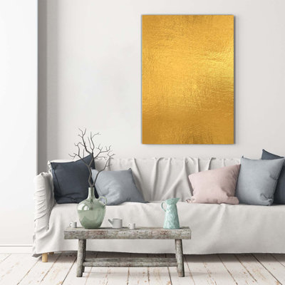 Golden Foil Background - Wrapped Canvas Print