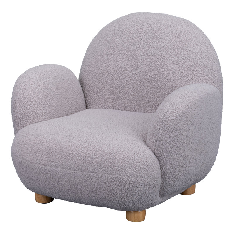 Kids Comfy Plush Reading Chair With Arms - Sturdy Cushioned Accent Chair For Toddlers, Childrens Bedroom, Lounge, Preschool, Daycare - Teddy Bear Fabric