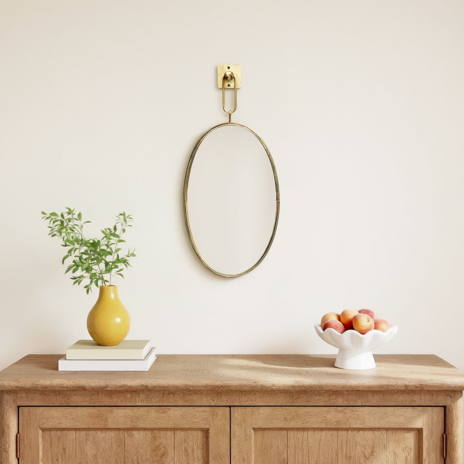 Metal Oval Wall Mirror