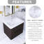 24 po W Meuble-lavabo mural simple en céramique blanche-913197452