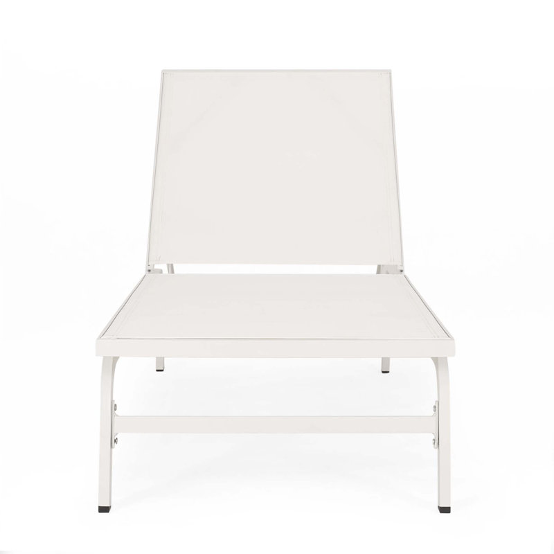 Outdoor Chaise Lounge, White