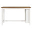Ensembles de table de salle à manger en bois blanc rustique peu encombrants avec rangement pour la maison