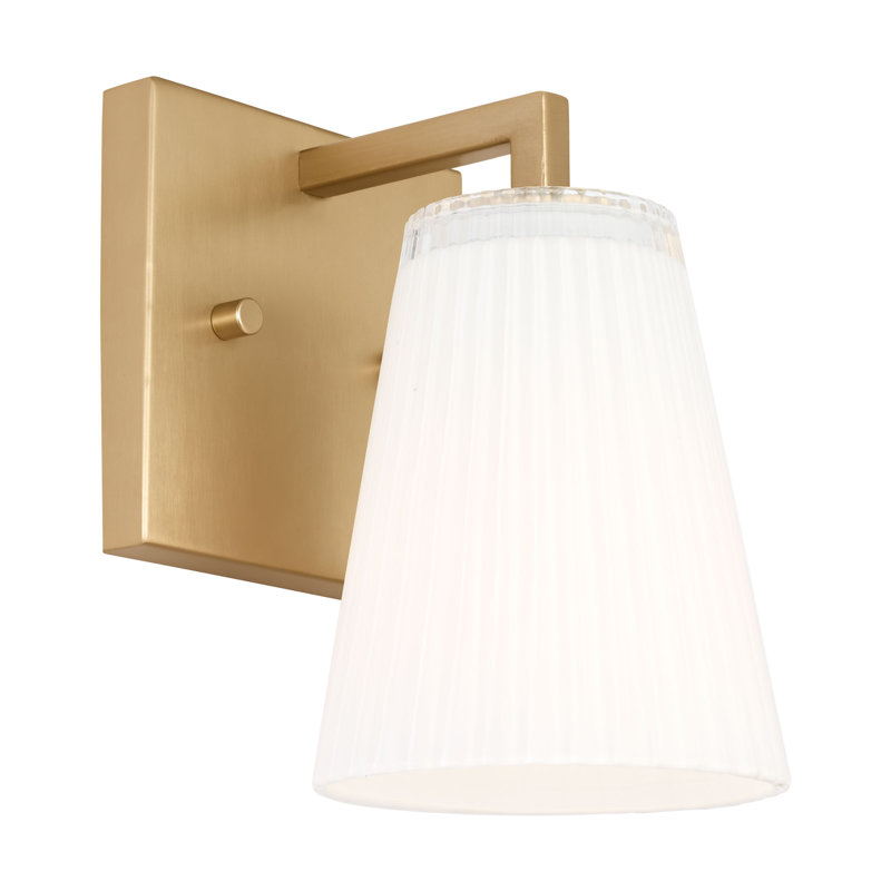 Petit meuble-lavabo Upson de Génération Éclairage , Une lumière, H 7,75 po x l 5 po x P 6,25 po, Laiton satiné